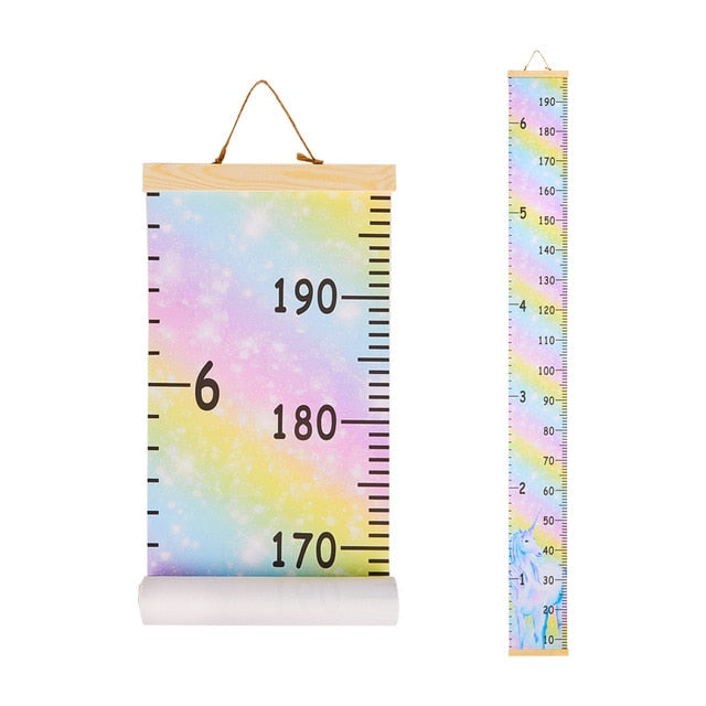 Wooden Children Height Ruler Wall Hanging Cartoon Pattern  Height Measure Ruler For Kids Growth Chart Table Home Wall Sticker