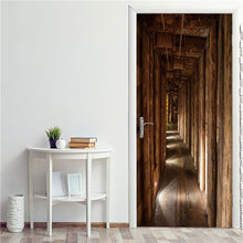 Load image into Gallery viewer, 2PCS/Set Black Geometric Door Sticker Home Decor Self Stick Wallpaper Waterproof Renovation Poster Wallpaper On The Door Decals

