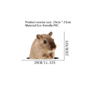 3D cute little animals wall sticker toilet cupboard fridge decorations wallpaper home decor little mouse giraffe animal stickers