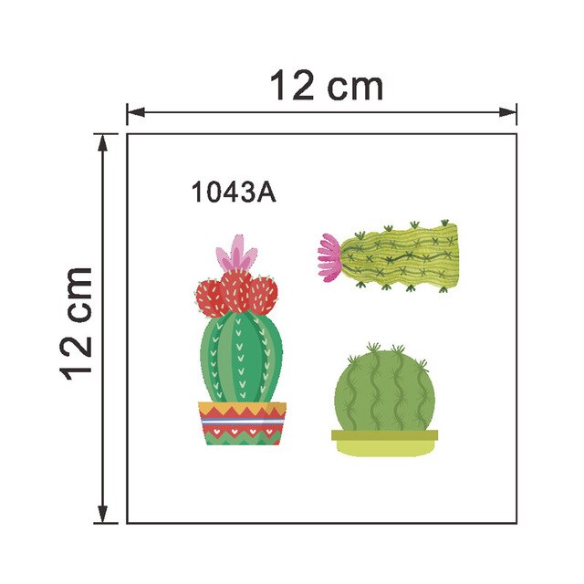 lovely Cactus potted plant switch/wall Stickers home decorations art Decals waterproof mural plant Cup sticker wallpaper
