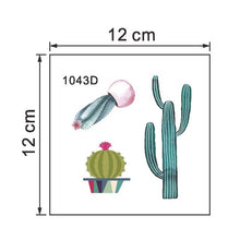 Load image into Gallery viewer, lovely Cactus potted plant switch/wall Stickers home decorations art Decals waterproof mural plant Cup sticker wallpaper
