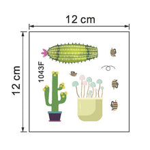 Load image into Gallery viewer, lovely Cactus potted plant switch/wall Stickers home decorations art Decals waterproof mural plant Cup sticker wallpaper
